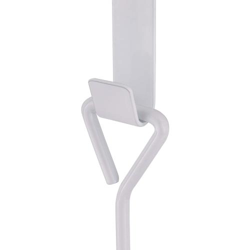 MyGift 3 Tier White Metal Over The Door Bathroom Towel Rack, Small Space Extra Storage Towel Bar Hanger