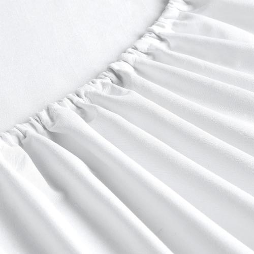 FreshCulture Queen Fitted Sheets, Bulk Pack of 6, Deep Pocket, Soft Microfiber Bottom Sheets for Home, Salons, Hotels, Queen Size Fitted Sheets Only (White)