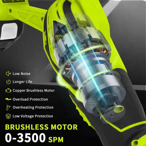 Cordless Reciprocating Saw,Brushless Cordless Saws With 21V 4.0Ah Battery Powered Electric, 0-3500SPM Variable Speed,12 Saw Blades Kit for Wood/Metal/PVC Cutting Included