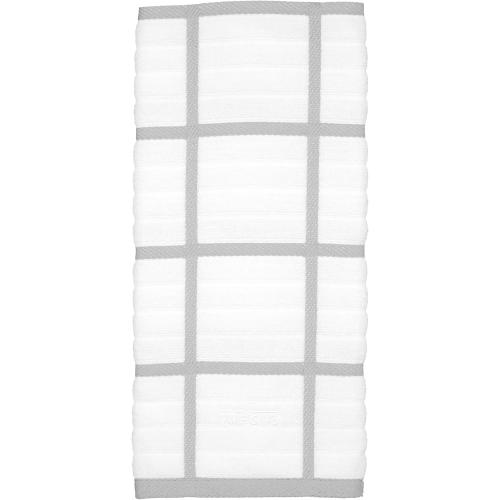 All-Clad Checked Kitchen Towel: Highly Absorbent, Super Soft Long Lasting - 100% Cotton, 17x30 Tea Towel for Cleaning & Drying Dishes, Pans, Glassware, or Countertops, (2-Pack), Titanium Gray