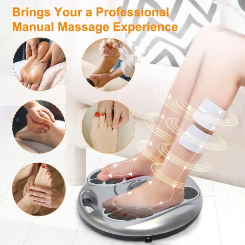 Electric EMS Foot Massager for Neuropathy - TENS Unit NMES Foot Stimulator for Feet Nerve,25 Mode 99 Intensity with Electrode Pad for Circulation and Pain Relief,FSA,HSA Eligible Gifts for Home Work