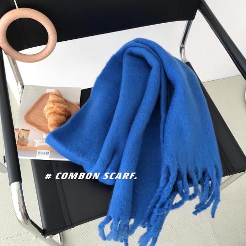 AUSEKALY Women's Scarf Big Colorful Thick Blanket Wrap Winter Oversized Warm Chunky Scarves Solid