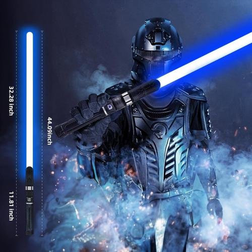 Lightsaber Dueling Light Saber with 12 RGB Colors 16 Sound Fonts and Motion Control, Force FX Lightsabers with Retro Weathered Handle and Replaceable Blade, Light Sabers for Adults, Kids