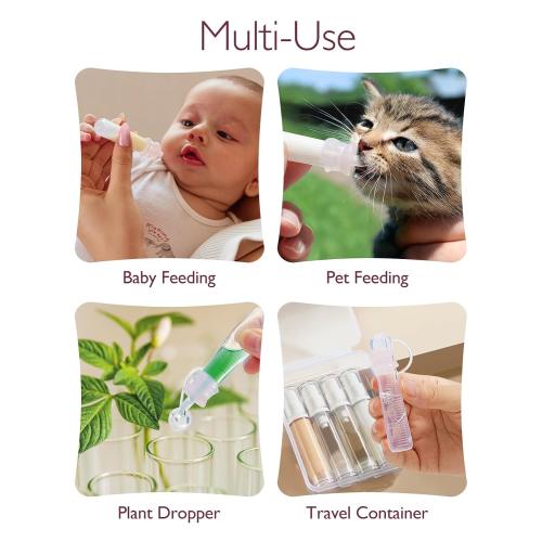 Momcozy Colostrum Collector Reusable Breast Milk Collector with Storage Case and Cotton Wipe, Portable Colostrum Container BPA Free, Multi-Use Collector 5ml-6pcs