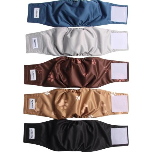 Belly Bands for Male Dogs(5 Pack),Washable Reusable Small Dog Diapers Male Leakproof Puppy Belly Wrap,S