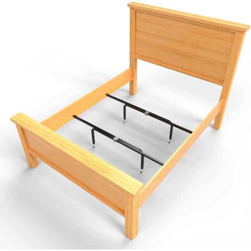 Bed Slats Center Support System | Adjustable Length & Height Tubular Steel with 4 Legs | Fits Full, Queen, King & California King Bed Frames