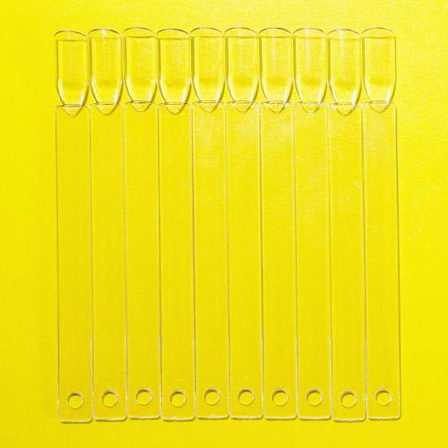 Nail Swatch Sticks with Ring for Nail Color Display Nail Art Supplies Nail Practice Samples (50pcs, transparent)