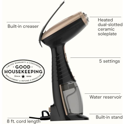 Conair Handheld Garment Steamer for Clothes, Turbo ExtremeSteam 1875W Fabric Steamer, Portable Handheld Design, Strong Penetrating Steam, Amazon Exclusive, Black
