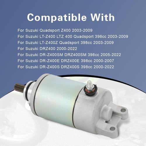 Starter Replacement for Suzuki Kawasaki Quadsport ATV LT-Z400 LTZ400