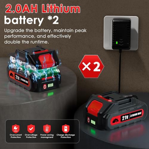 Electric Weed Wacker, Cordless 3 in 1 Weed Eater Battery Powered, Foldable 2.0Ah Battery Operated Stringless Grass Trimmer, Lawn Edger,Adjustable Height Electric Mower for Garden‼️incomplete‼️