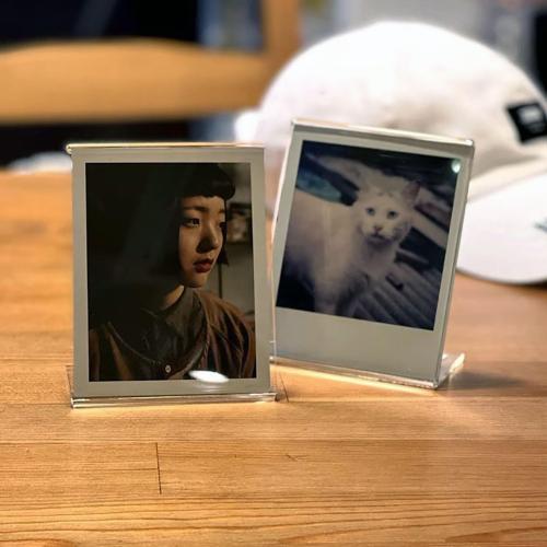 3.5 x 4.25 Polaroid Picture Frame for i-Type/600/SX-70/OneStep /Instax Wide Square 300/200/210, Desktop Acrylic Picture Frame for Instant Color I-Type Film, 5 Pcs