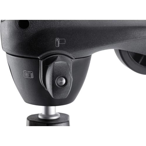 Manfrotto Compact Action Aluminium Tripod with Hybrid Head forEntry-Level DSLRs, Mirrorless up to 1.5kg Black