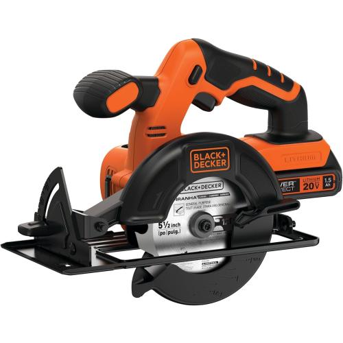 BLACK DECKER 20V MAX POWERCONNECT 5-1/2 in. Cordless Circular Saw with Battery and Charger (BDCCS20C)