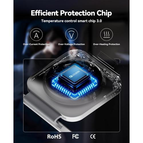 3 in 1 Charging Station for Apple Multiple Devices, Foldable Magnetic Fast Wireless Charger Dock, Travel Charging Pad for iPhone 17 16 15 14 13 12 Pro Max Plus Apple Watch Series & AirPods 4/3/2/Pro