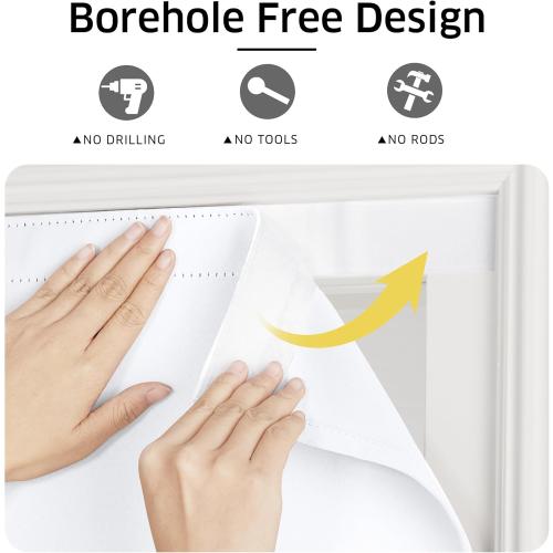 NICETOWN Pure White Door Curtain for Window, Thermal Insulated Adjustable Magnetic Blinds for Window Covering, Roman Roll Up Shade for Patio Glass Door, 1 Panel, 36 x 72 inches Long