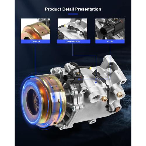 ECCPP AC Compressor 1997-2003 fit for M-itsubishi Montero Sport 3.0L 1999-2004 for M-itsubishi Montero Sport 3.5L Air Conditioning Compressor