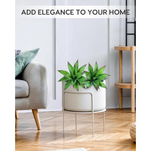 Velener Artificial Outdoor Agave Plant - Small Size UV Resistant Fake Agave Plants for Indoor and Outdoor Decor(Purple, 14 Inch)-2 Pack