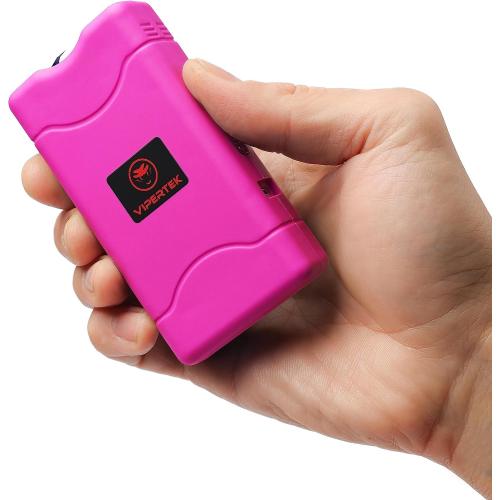 VIPERTEK VTS-880 Mini Stun Gun for Self Defense Rechargeable with LED Flashlight