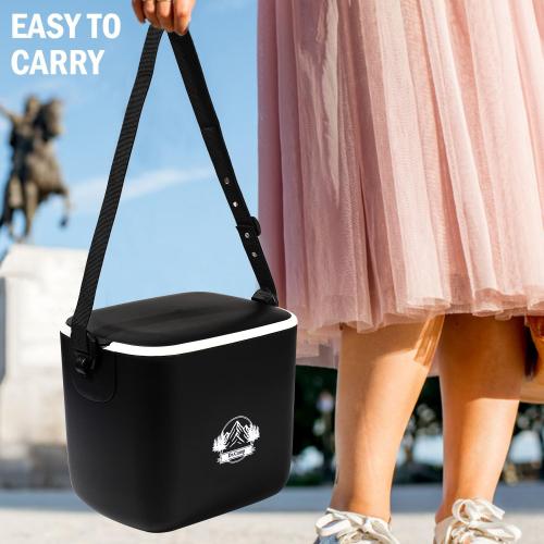 6 QT Insulated Cooler Box for Ice Beverage Food Storage Portable Ice Chest for Camping Picnic Tailgate Outdoor Use Chiller Caja Enfriadora Portátil para Camping