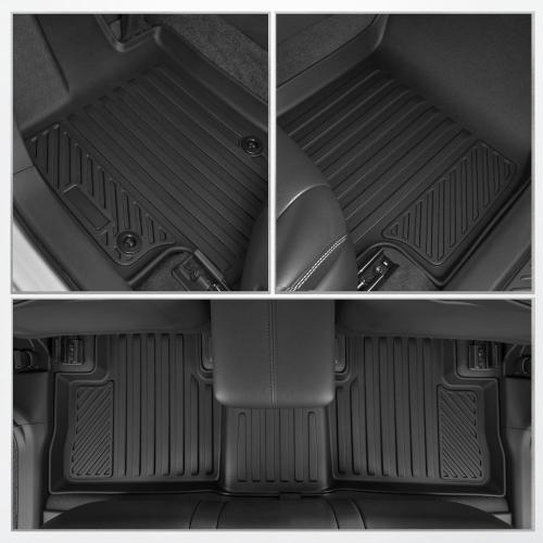Floor Mats for 2018-2026 Jeep Wrangler 4XE 4 Doors(Not for JL or JK), Cargo Mat, All Weather TPE Cargo Liner Replacement Protection for Jeep Wrangler Accessories Door Sill Guards