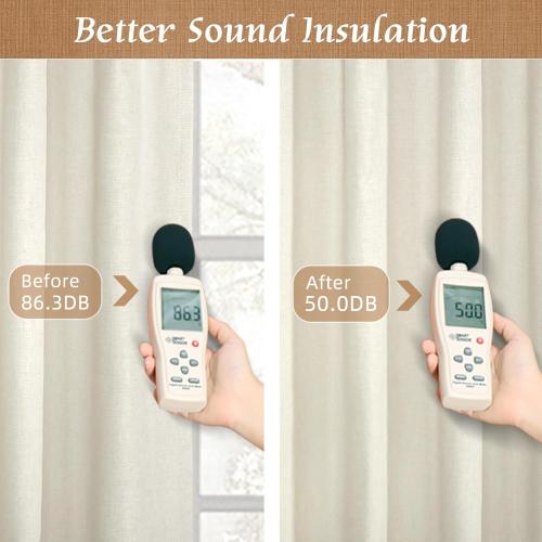 LAMIT 100% Blackout Natural Linen Curtains, 63 Inches Linen Textured Thermal Bedroom Curtains Back Tab and Rod Pocket Neutral Panels with White Liner for Farmhouse, , 52 x 63 Inch, Ivory