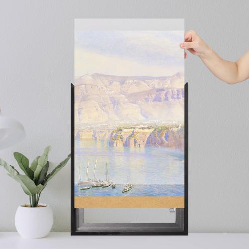 36x48 Poster frame, Plexiglass, Black Snap Frames, Coating Aluminum Profile, Display Horizontally & Vertically（1PCS）