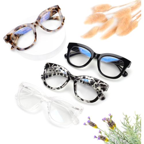 Progressive Multifocus Reading Glasses for Women Men Blue Light Blocking Computer No Line Multifocal Readers