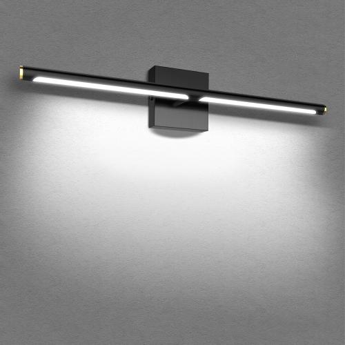 Modern Bathroom Vanity Light 40 inch, 22W Dimmable 6CCT Led Bathroom Light Fixture Over Mirror, Black Bar Vanity Light for Mirror FCC Certificated