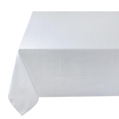 Benson Mills Cameron Textured Fabric Table Cloth, for Everyday Home Dining, Parties, Weddings & Holiday Tablecloths (60 x 140 Rectangular, White)