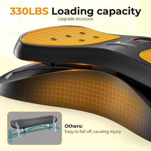 OWLSKY Balance Board with Resistance Bands, Portable Rock Stepper Featuring LCD Monitor, 330 lbs Capacity Ski Machine for Full Body Workout