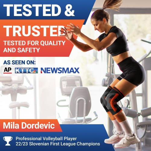 DR. BRACE ELITE Knee Brace with Size Stabilizer (2 Pack) Knee Brace for Women & Men, Workout, Sports, Daily Knee Compression Sleeve for Maximum Knee Pain Support & Fast Recovery (Mars, XXX-Large)