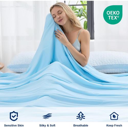 QUTOOL® Cooling Blankets for Hot Sleepers Summer Comforter for Night Sweats Full/Queen