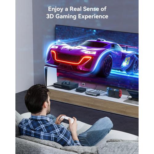 HDMI Switch 5 in 1 Out 4K@60Hz, GANA HDMI Splitter Switcher with Remote, Aluminum HDMI 2.0 Switch Box Hub for 3D, HDCP2.2, HDR, Compatible with Xbox, PS5/4/3,Fire Stick,Roku,Blu-Ray Player