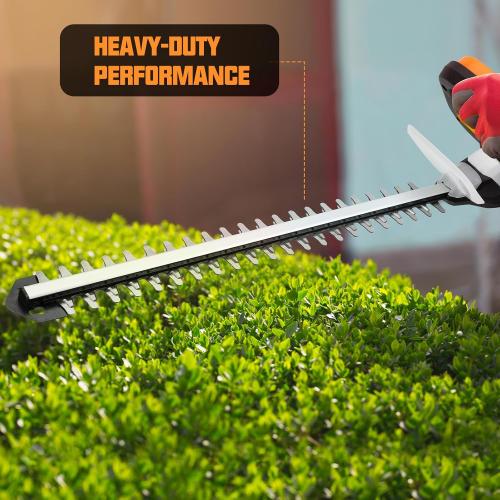 LIGO 20V Cordless Hedge Trimmer | 21 Laser-Cut Blade for Thick Branches | 2.0Ah PowerShare Battery | 4.5 lbs Ultra-Light with Low Vibration | Fast Charger Included