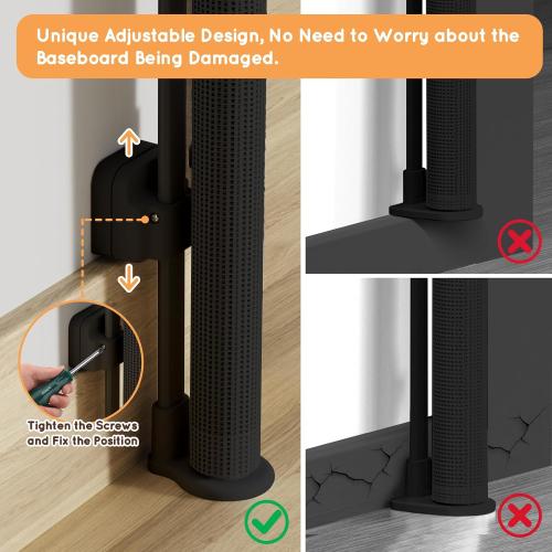 Retractable Baby Gate, 38 Extra Tall Mesh Baby Gate with Auto-Tension Design, 55 Wide One-Hand Operation Dog Gates for Doorways and Hallways, Safety Gate for Babies and Pets, Black