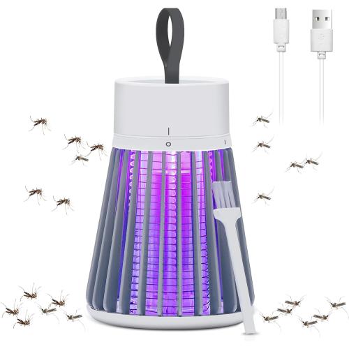 YOOYHHOME Mosquito Zapper, Rechargeable Bug Zapper with Safety Grid for Home and Camping, USB Charging Cordless Design, Purple Light Insect Killer for Indoor Outdoor Patio