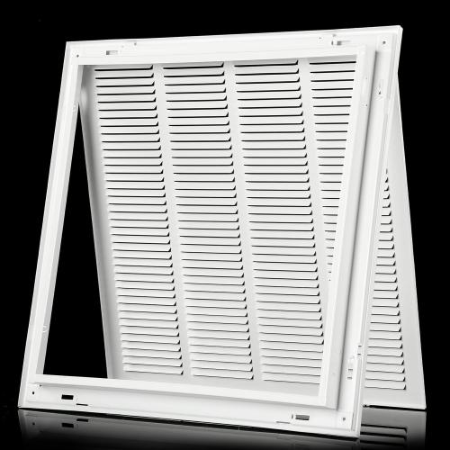 20Wx20H Return Air Grille [Duct Opening Size] Return Vent Cover for Wall or Ceiling,Steel Return Air Grill Removable Face/Door for 1 Inch Filters (20W x 20H [Duct Opening])