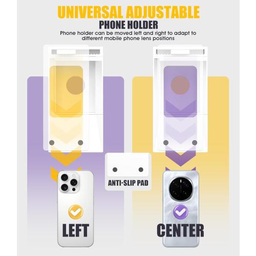 LED MTG Card Scanner Stand for ManaBox, 6000K Anti-Glare Ring Light, Adjustable Phone Holder, Sloped Tray Trading Card Scanner Stand for Unsleeved MTG Cards