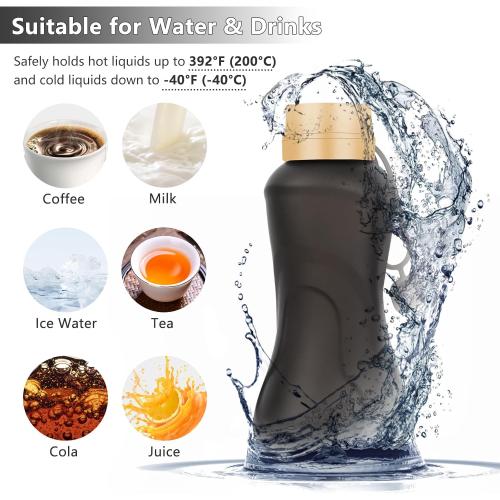 Collapsible Water Bottles,650ml,Leak Proof,Reuseable BPA Free Silicone Foldable Water Bottles,Durable Lightweight for Travel Gym Camping Hiking,Compact Size Portable Sports Water Bottle (Black)