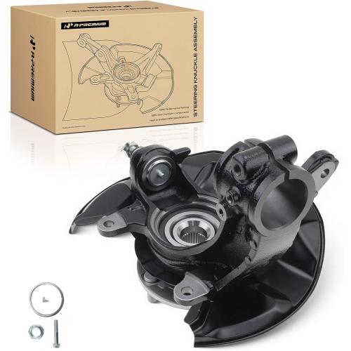 A-Premium Front Left Steering Knuckle & Wheel Bearing Hub Assembly Compatible with Honda Accord 2013 2014 2015 2016 2017, 3.5L, Driver Side, Replaces 51215T2AK01, 45255T2AA00