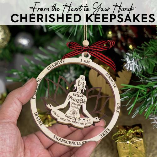Yoga Gifts for Women - Meditation Spiritual Christmas Ornament - Spiritual Ornaments for Christmas Tree - Gifts for Yoga Lovers, Instructors, Teachers - 2 Layered Ornament 2025