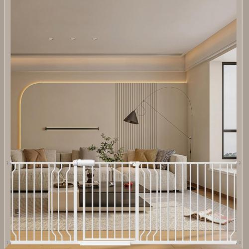 WAOWAO 71.65-85.03 Baby Gate Extra Wide Pressure Mounted Walk Through Swing Auto Close Safety Metal White Toddler Kids Child Dog Pet Puppy for Stairs,Doorways,Kitchen