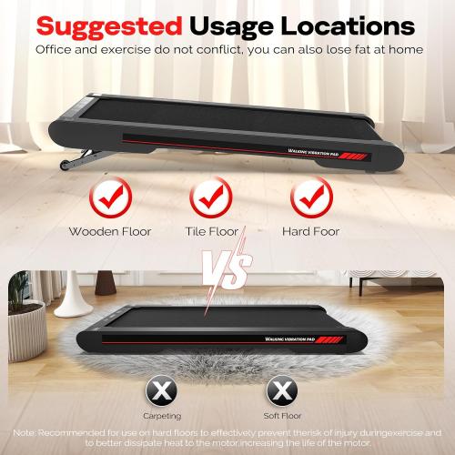 Sperax Walking Vibration Pad with APP, 3 in 1 Under Desk Treadmill, 2.5HP Low Noise Walking Treadmill Pad with Remote Control,Portable Treadmills for Home Office