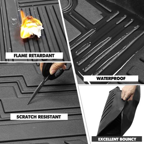 Vanseno Floor mats & Cargo Liners Compatible for 2021-2025 Toyota Sienna All Weather Protector Mat for Sienna XLE/XSE/Limited/Woodland Edition 7 Seats with Spare Tire (Not for 2025 Platinum Edition)