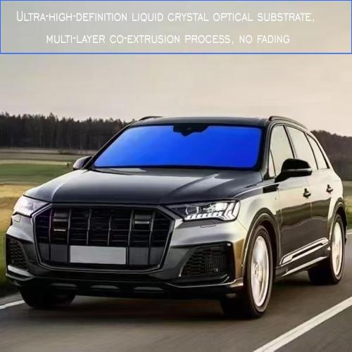 Chameleon Window Tint Film 20inch x 20FT 20% 35% 50% 60% 70% VLT Two Ply Nano Ceramic Chameleon Windonw Films UV99% Glass Tinting for Car and Home (BLUE50%)