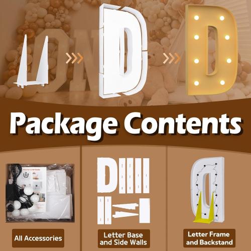 Marquee Letters 3 Feet Tall Large Light Up Letters for Baby Shower Will You Marry Me Sign Baby Sign Happy Birthday Party Decorations Big Letterboard D