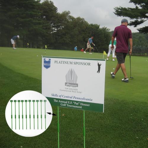 Lightweight Yard Signs Stakes Protest Sign Holders,Parades Slogan Poles, Warning Signs Support Placards with Handle for Grand Ceremonies,Sale,Vote, Sports, Airport Pick Up, Pack 10 (Set A)