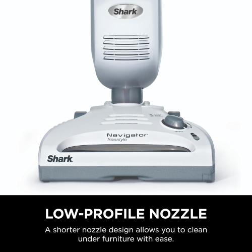Shark SV1106 Navigator Freestyle Upright Bagless Cordless Stick Vacuum for Carpet, Hard Floor and Pet with XL Dust Cup and 2-Speed Brushroll, White/Grey