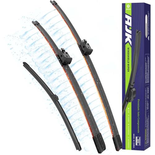 AJK Heated Front Windshield Wipers for BMW iX 2022-2025 (28 22 13) | All-Weather OEM Quality Automotive Replacement Wiper Blades for My Car-Front and Rear Windows