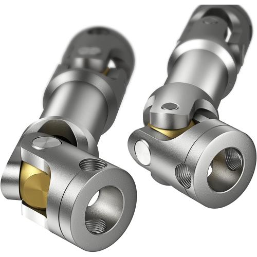 1/14 RC Driveshafts 1Pcs Metal Alloy Silver 1/14 Drive Shaft Compatible with 1/14 Tamiya Trailer Tractor Truck RC Crawler Car (47-57mm)